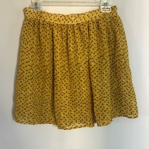 Cute Yellow Skirt with Brown and Orange Spots